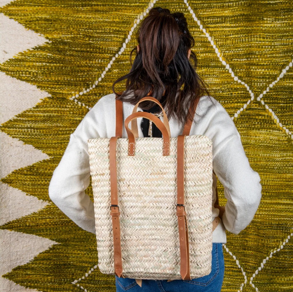 Marrakech straw backpack by Green Doum, photo 4