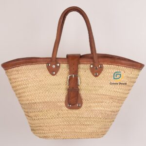 Extra small Agdal straw beach basket by Green Doum