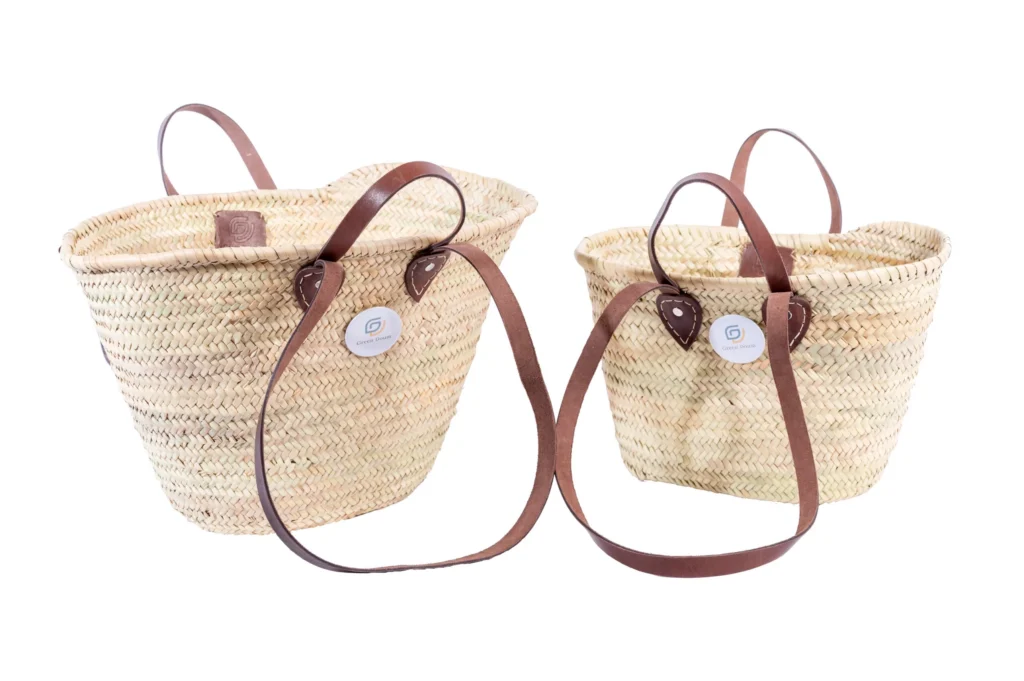 Straw basket with double handles by Green Doum, photo 4