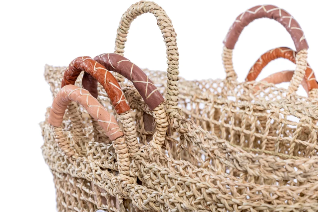Square straw basket by Green Doum, photo 3