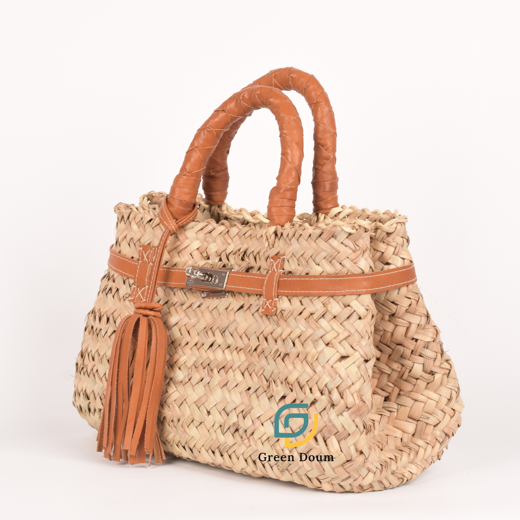 Sac Tafraout en feuille de palmier sauvage - Green Doum - photo 2