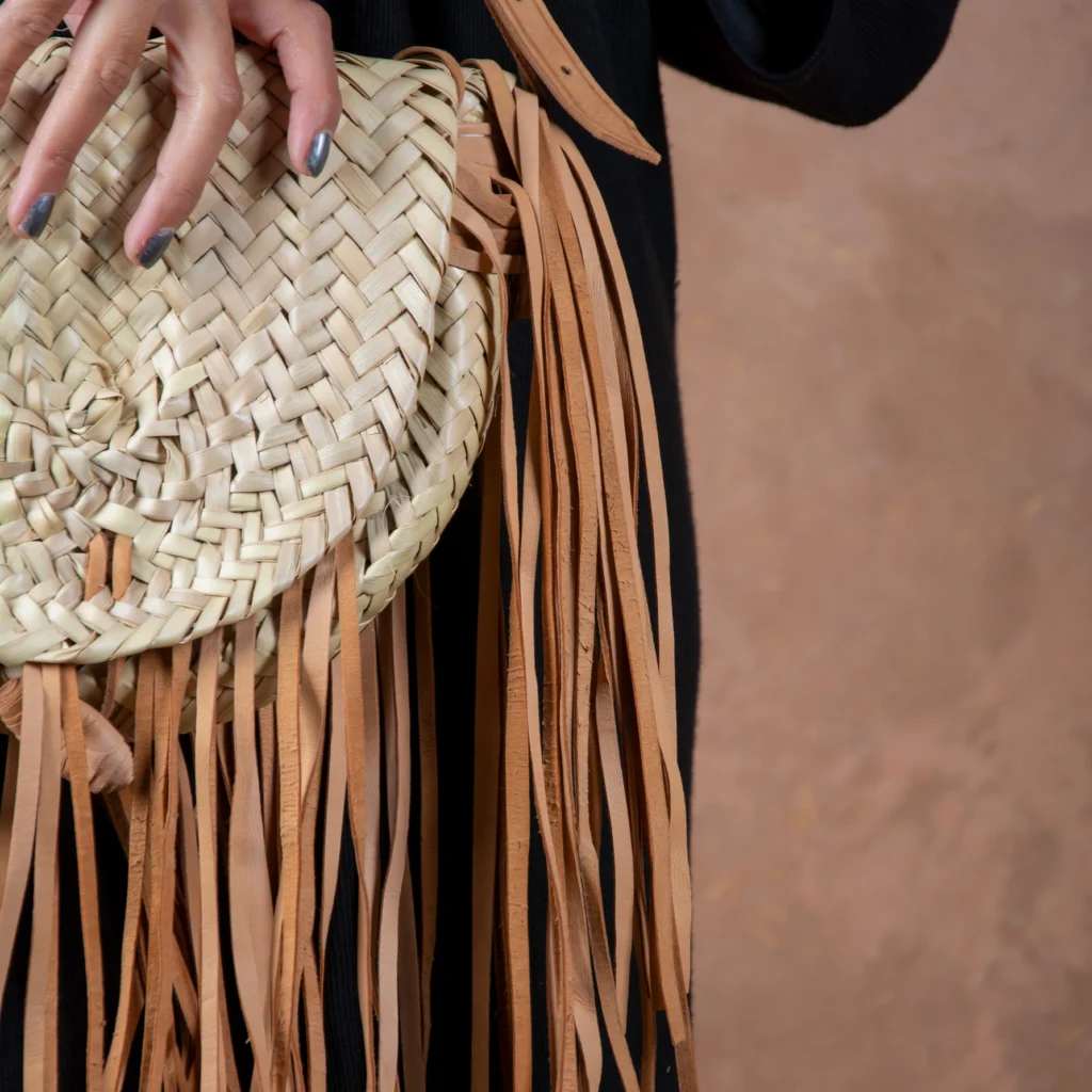 Bohemian straw crossbody bag by Green Doum, photo 3